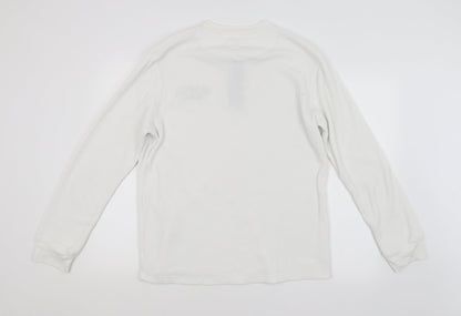 Farrell Mens White Check  Pullover Jumper