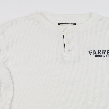 Farrell Mens White Check  Pullover Jumper