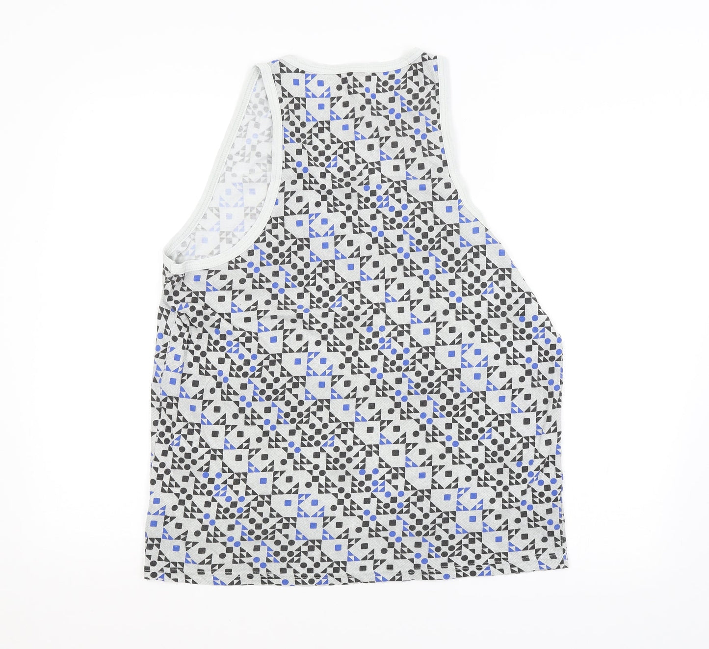 ASOS Mens Grey Argyle/Diamond  Basic Tank Size M