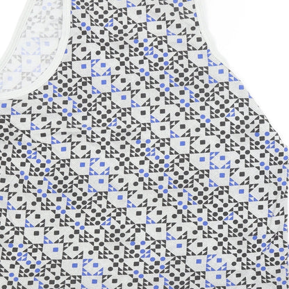 ASOS Mens Grey Argyle/Diamond  Basic Tank Size M