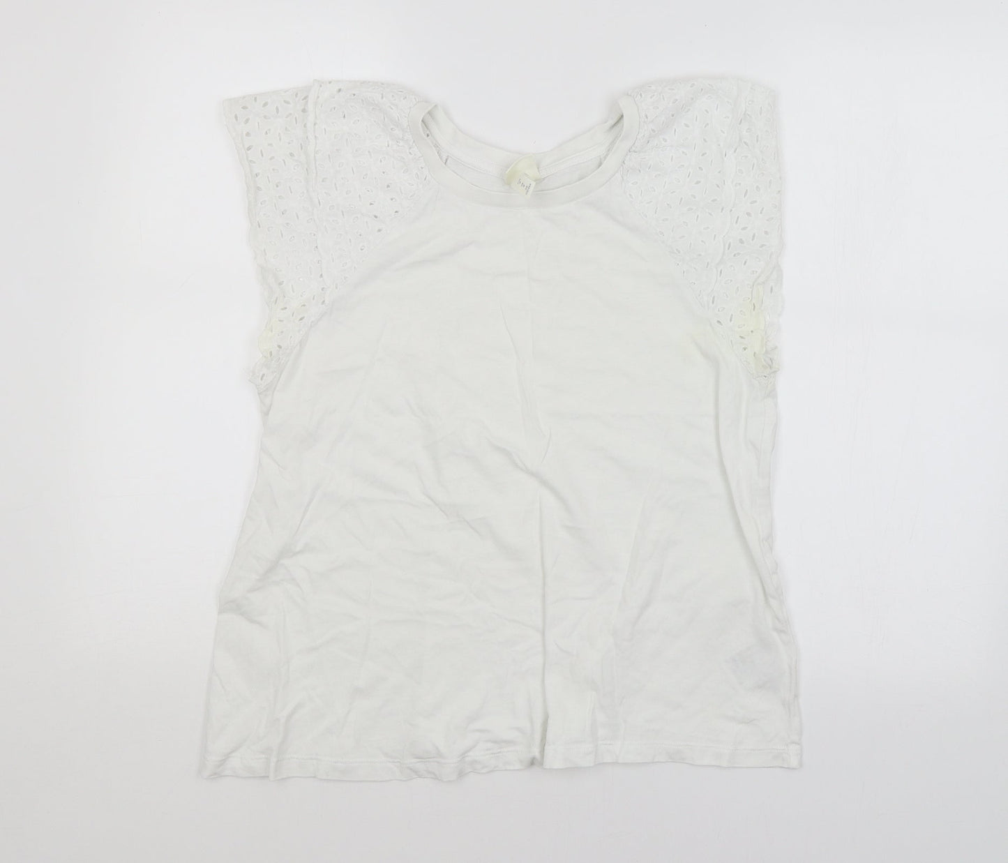 H&M Womens White Argyle/Diamond  Basic Blouse Size M