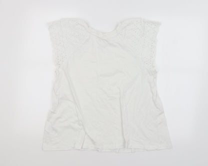 H&M Womens White Argyle/Diamond  Basic Blouse Size M