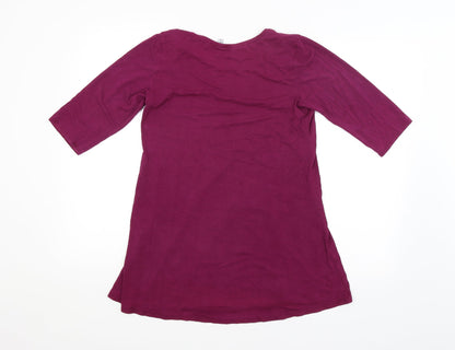 Womens UK Size S Preworn Purple Basic Blouse