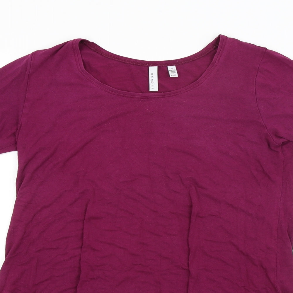 Womens UK Size S Preworn Purple Basic Blouse