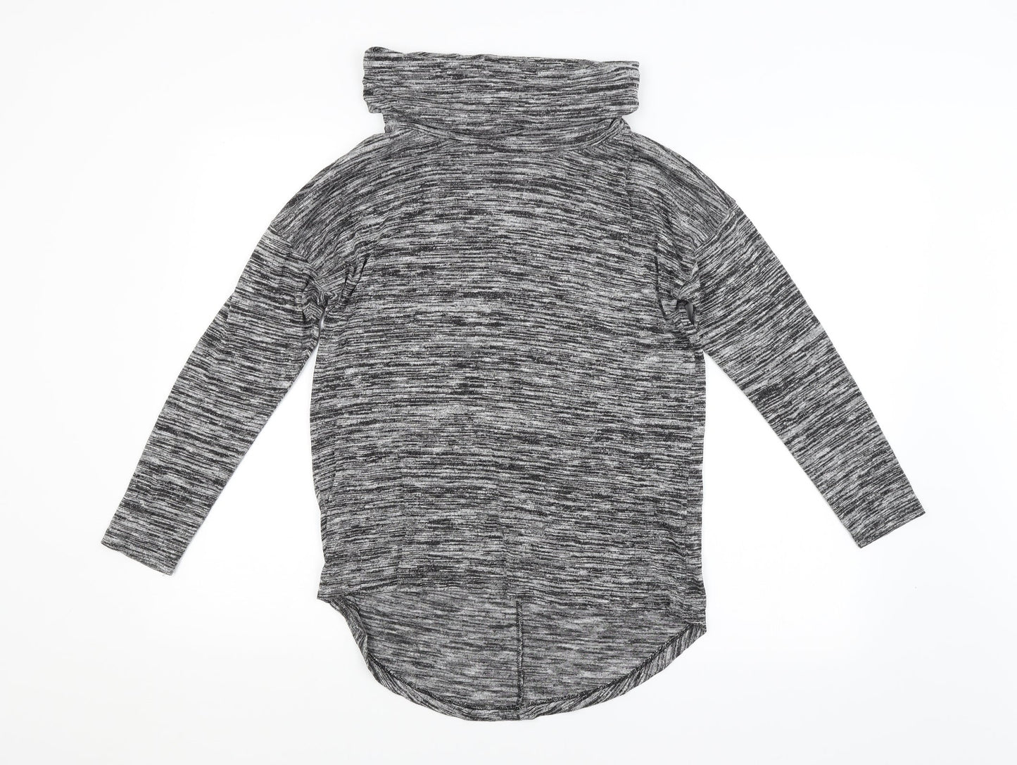 TU Womens Grey Striped  Pullover Sweatshirt Size 12