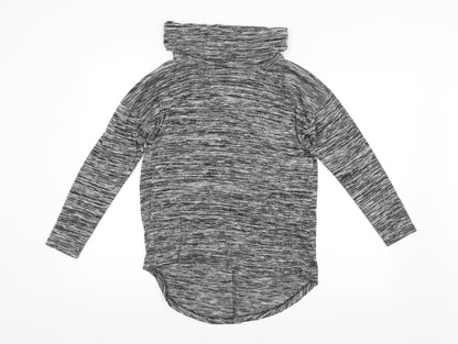 TU Womens Grey Striped  Pullover Sweatshirt Size 12