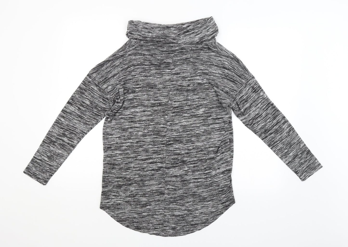 TU Womens Grey Striped  Pullover Sweatshirt Size 12