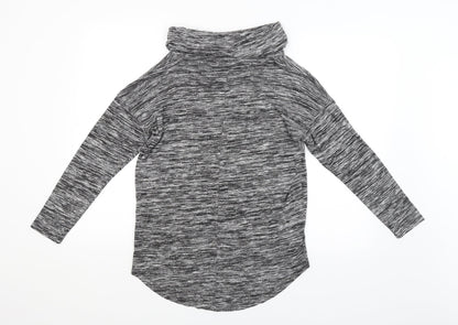 TU Womens Grey Striped  Pullover Sweatshirt Size 12
