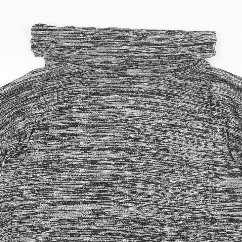 TU Womens Grey Striped  Pullover Sweatshirt Size 12