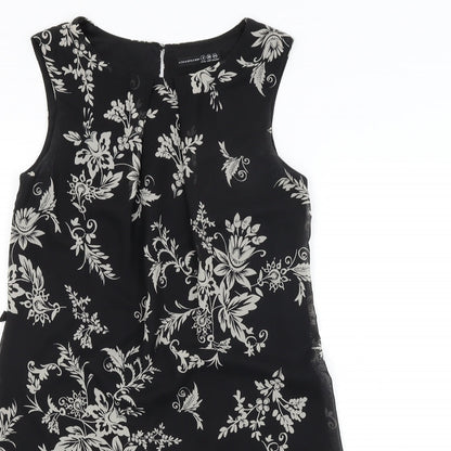 Atmosphere Womens Black Floral  A-Line  Size 8