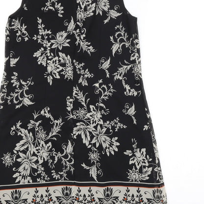 Atmosphere Womens Black Floral  A-Line  Size 8