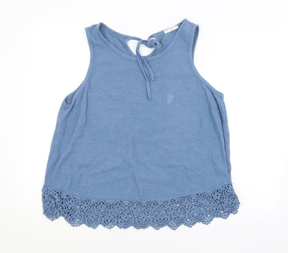 Womens UK Size  Preworn Blue Basic Tank