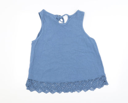 Womens UK Size  Preworn Blue Basic Tank