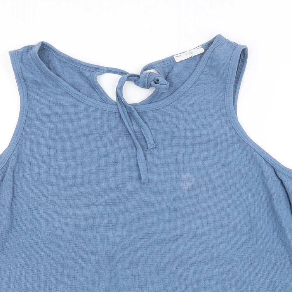 Womens UK Size  Preworn Blue Basic Tank