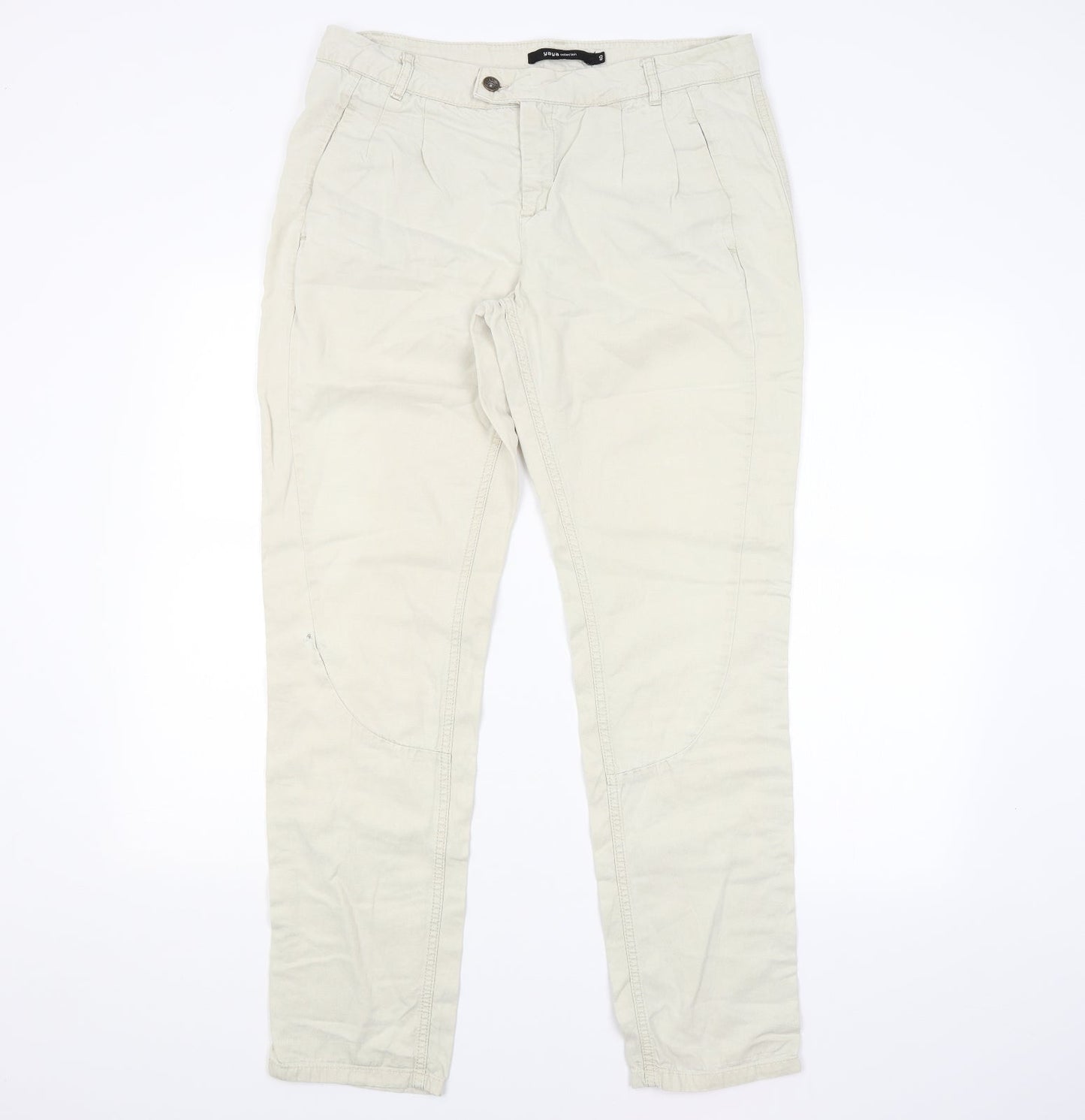 Womens UK Size 12 YAYA Regular Fit  Beige Trousers