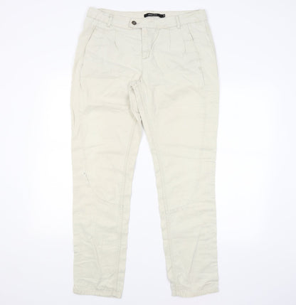 Womens UK Size 12 YAYA Regular Fit  Beige Trousers