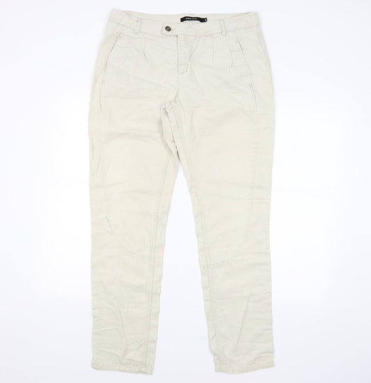 Womens UK Size 12 YAYA Regular Fit  Beige Trousers