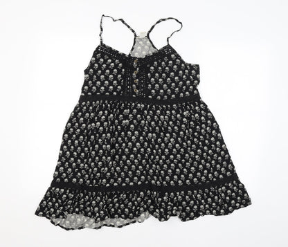 Womens UK Size L FOREVER21 Black Basic Blouse