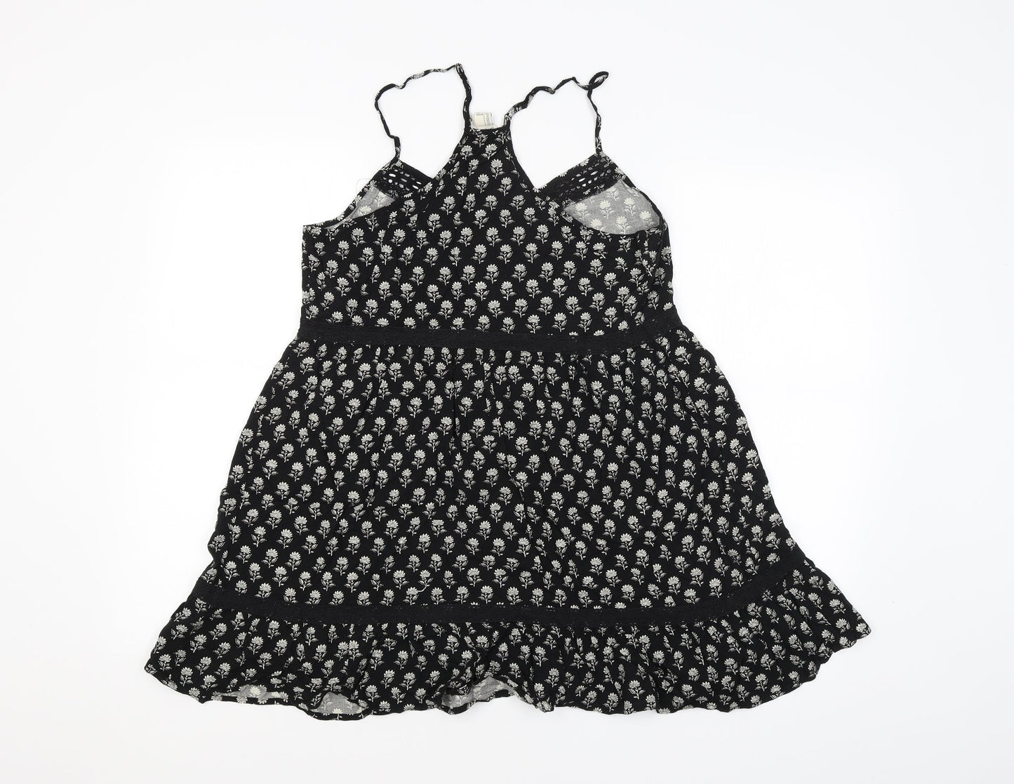 Womens UK Size L FOREVER21 Black Basic Blouse