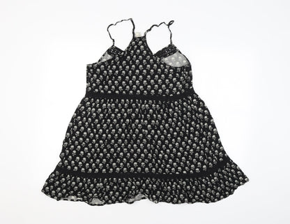 Womens UK Size L FOREVER21 Black Basic Blouse