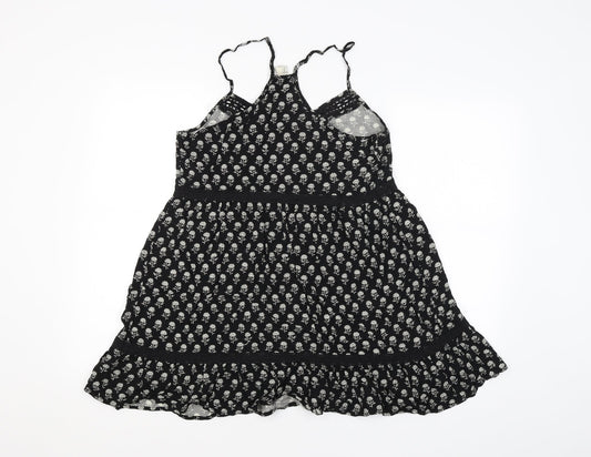 Womens UK Size L FOREVER21 Black Basic Blouse
