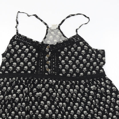 Womens UK Size L FOREVER21 Black Basic Blouse