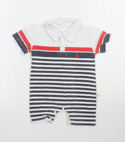 Preworn Baby Multicoloured Striped  Babygrow One-Piece Size 3-6 Months