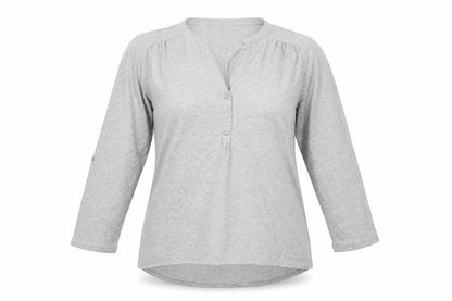 Womens UK Size M Cable & Gauge Grey Basic T-Shirt