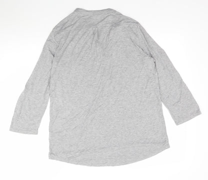 Womens UK Size M Cable & Gauge Grey Basic T-Shirt