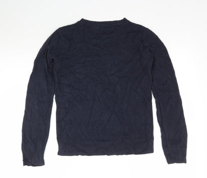 Womens UK Size 8 Marks and Spencer Blue Pullover Jumper