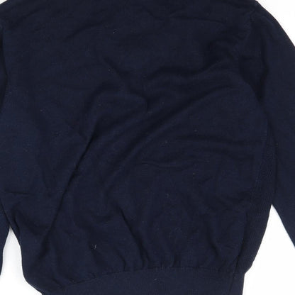 Preworn Mens Blue Striped Knit Pullover Jumper Size M