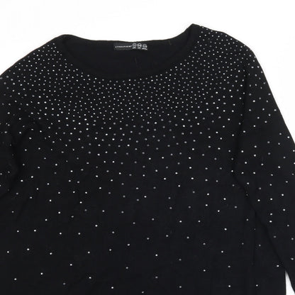 Womens UK Size 6 Atmosphere Black Pullover Jumper