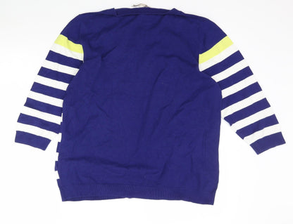 Wishbone Womens Multicoloured Striped Knit Pullover Jumper Size M
