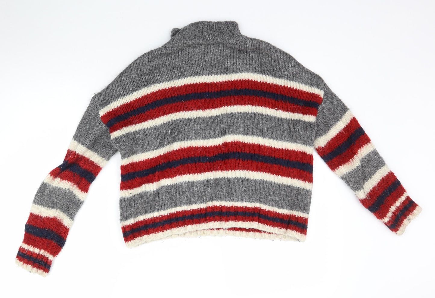 Primark Womens Multicoloured Striped Knit Pullover Jumper Size 2XS