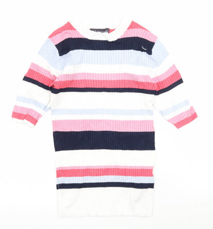 Womens UK Size 6 Marks and Spencer Multicoloured Basic T-Shirt