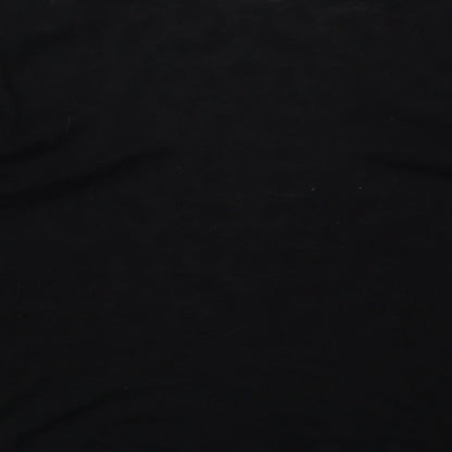 Womens UK Size 10 Warehouse Black Basic T-Shirt
