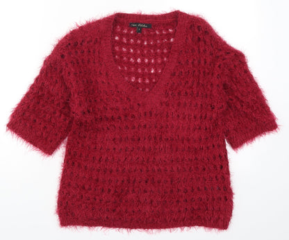 Womens UK Size S NEXT Red Pullover Jumper