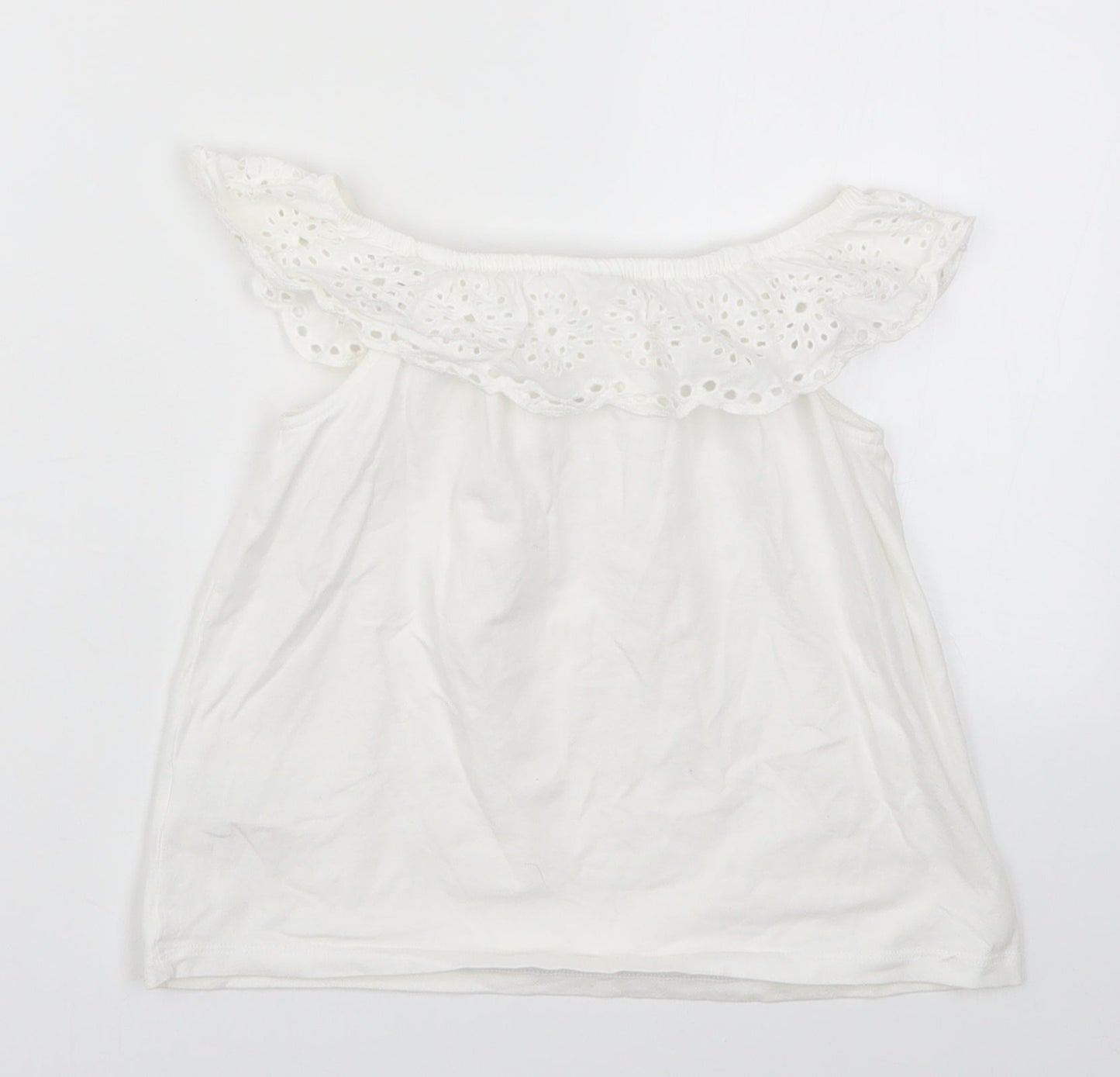F&F Girls White   Basic T-Shirt Size 4-5 Years