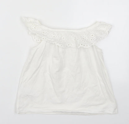 F&F Girls White   Basic T-Shirt Size 4-5 Years