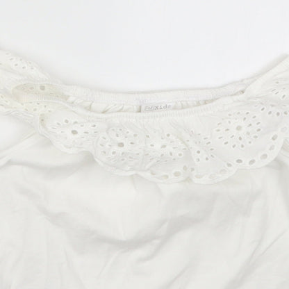 F&F Girls White   Basic T-Shirt Size 4-5 Years