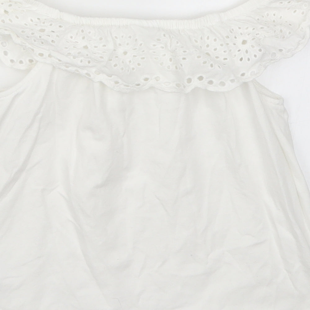 F&F Girls White   Basic T-Shirt Size 4-5 Years