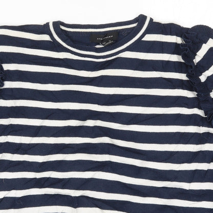 Atmomsphere Womens Blue Striped Knit Pullover Jumper Size 12