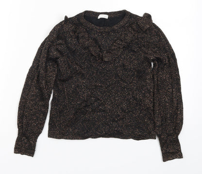 NEXT Girls Brown  Knit Pullover Jumper Size 6 Years