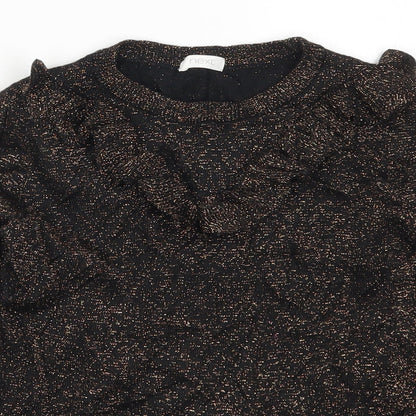 NEXT Girls Brown  Knit Pullover Jumper Size 6 Years