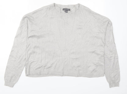 Primark Womens Silver  Knit Pullover Jumper Size 14