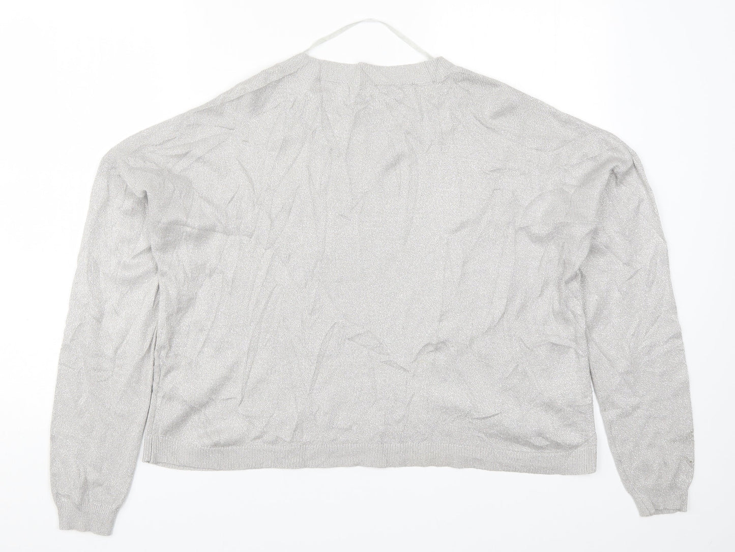 Primark Womens Silver  Knit Pullover Jumper Size 14
