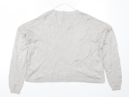 Primark Womens Silver  Knit Pullover Jumper Size 14