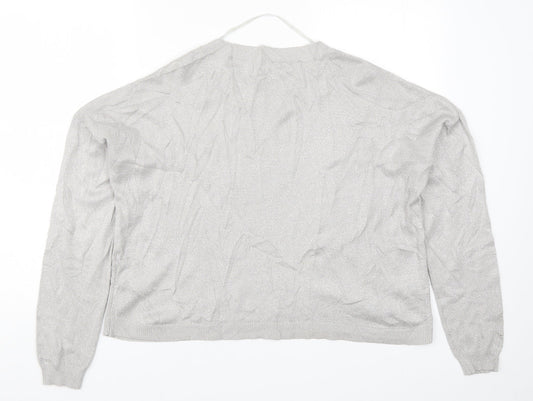 Primark Womens Silver  Knit Pullover Jumper Size 14