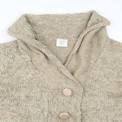 Classics Womens Beige  Knit Cardigan Jumper Size 16