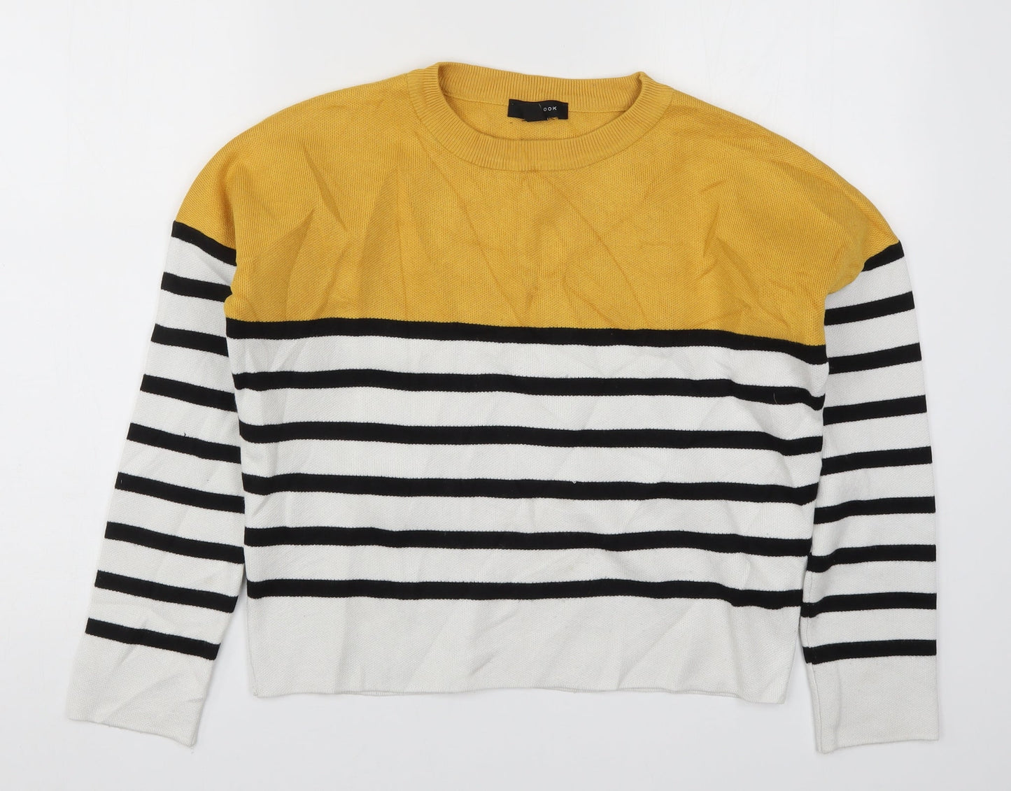 Womens UK Size S New Look Yellow Pullover Jumper
